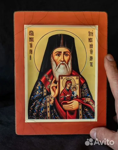 Икона деревянная "Святитель Нектарий Эгинский" — оригинальный подарок