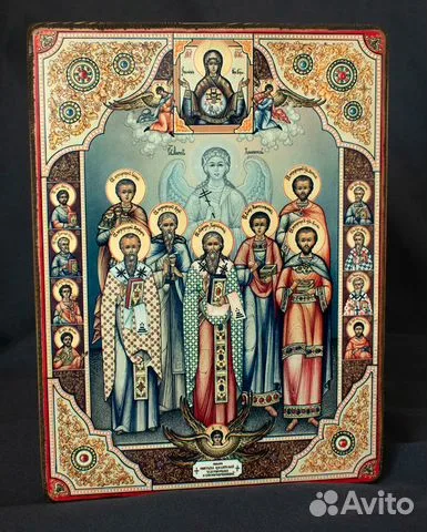 Подарочная икона "Собор целителей, чудотворцев "