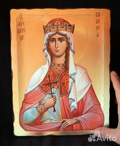 Деревянная икона "Святая Мученица Валерия" в подарок