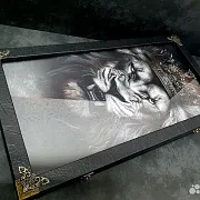 Подарочные нарды под стеклом «Львиное сердце» — фотография 6