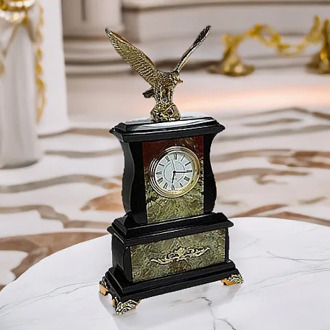 На память: Настольные часы «Орел» из яшмы, 150×70×285 мм