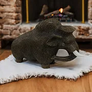 На память: Каменная скульптура «Мамонт» из кальцита — фотография 1