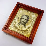 Икона Иисуса Христа /в киоте/. Златоуст — красивый подарок — фотография 2