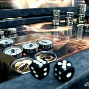 Нарды под стеклом «Медведь» — необычный подарок — фотография 4