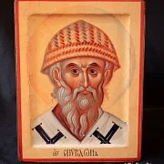 Подарочная икона с ковчегом "Спиридон Тримифунтский" — фотография 1