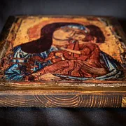 Подарочная икона Божией матери "Умиление" Новгородская — фотография 9