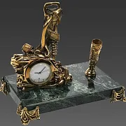 Подарочные бронзовые часы «Шахтёрские» с одним пеналом — фотография 2