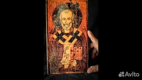Подарочная св. Николай Чудотворец. Икона. Дерев