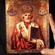 Святой Николай с Иисусом и Богоматерью — красивый подарок — фотография 2