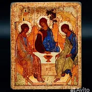 Икона с ковчегом "Троица" Андрея Рублева — оригинальный подарок — фотография 2