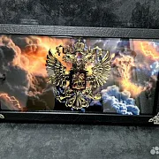 Нарды под стеклом «Держава» — красивый подарок — фотография 5