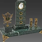 Подарочные часы «Погон» с гербом ФССП и подставками — фотография 2