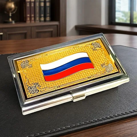 Визитница «Флаг» с эмалью. Златоуст — необычный подарок