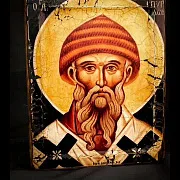 Икона авторская "Св. Спиридон Тримифунтский" — необычный подарок — фотография 1