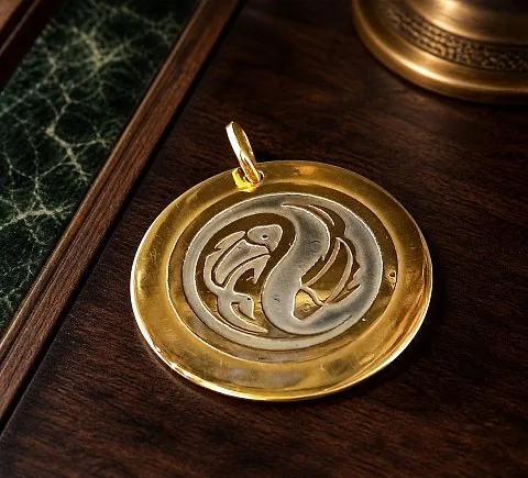Подарочный металлический брелок «Рыбы» 36 мм