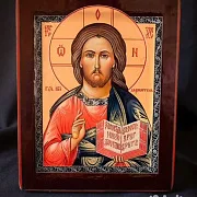 Икона с ковчегом "Христос Вседержитель" — красивый подарок — фотография 1
