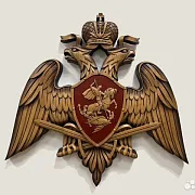 Герб Росгвардии, резной из бука — красивый подарок — фотография 1