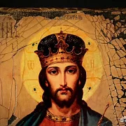 Икона под старину "Христос Вседержитель" в подарок — фотография 3