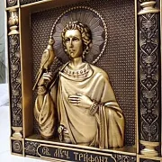 Икона Резная Святой Трифан — оригинальный подарок — фотография 8
