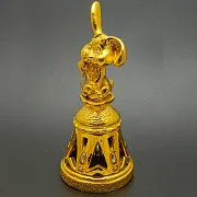 Колокольчик «Кролик с монеткой» из бронзы — необычный подарок — фотография 2