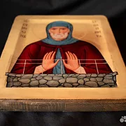 Икона деревянная "Святой Симеон Столпник" — красивый подарок — фотография 5