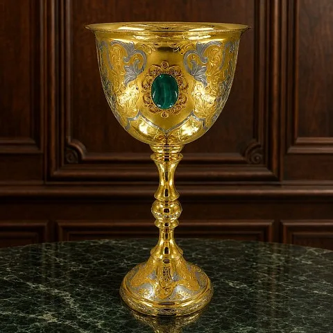 Кубок для вина "Малахит". Златоуст — оригинальный подарок