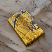 Зажигалка Zippo с гравировкой "Пантера" №2 — красивый подарок — фотография 1