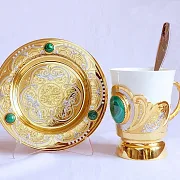 Кофейная пара из фарфора "Дуэт". Златоуст — красивый подарок — фотография 5