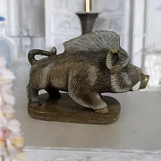 На память: Фигура «Кабанчик» из кальцита — фотография 1