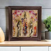 Ключница «Пара. Осень» с бронзой и подсветкой — оригинальный подарок — фотография 1